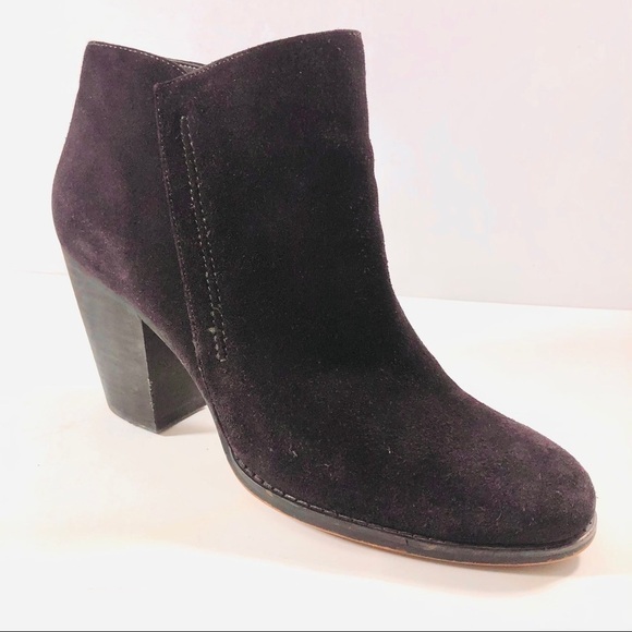 Guess Suede Stacked Heel Ankle Boots - Picture 1 of 13